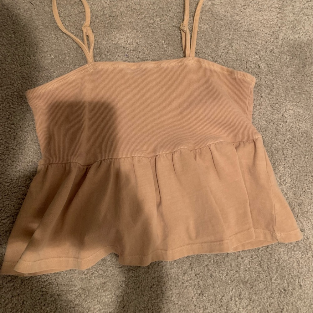 Forever 21 tan flared tank top